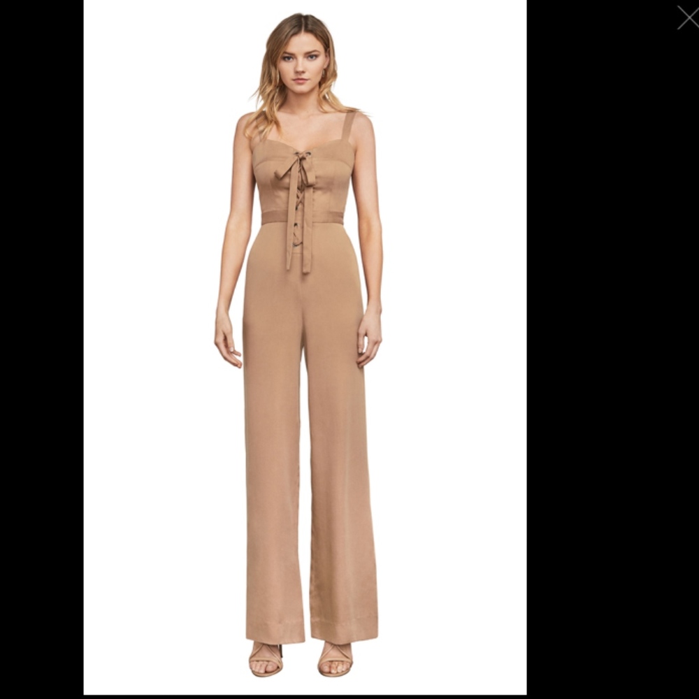 BCBGMaxAzria Front Lace-Up Jumpsuit